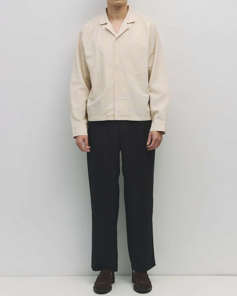 Dominic Shirt in Cream/Brown