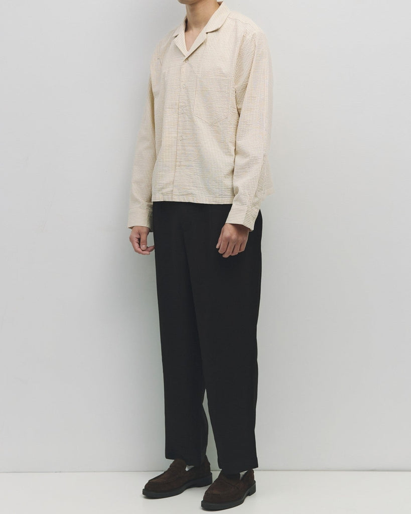 Dominic Shirt in Cream/Brown