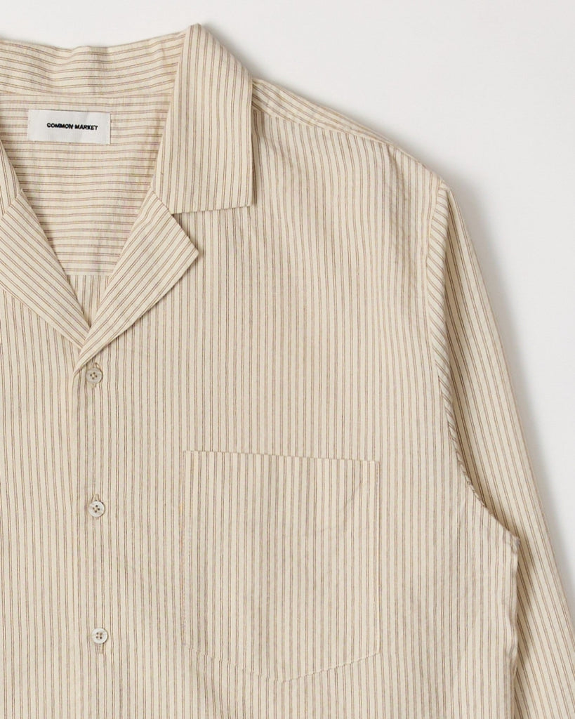 Dominic Shirt in Cream/Brown