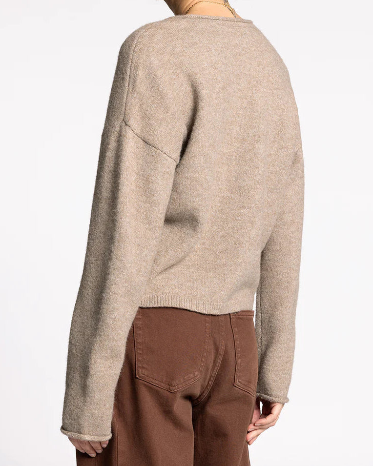 Dover Cardigan in Taupe Heather