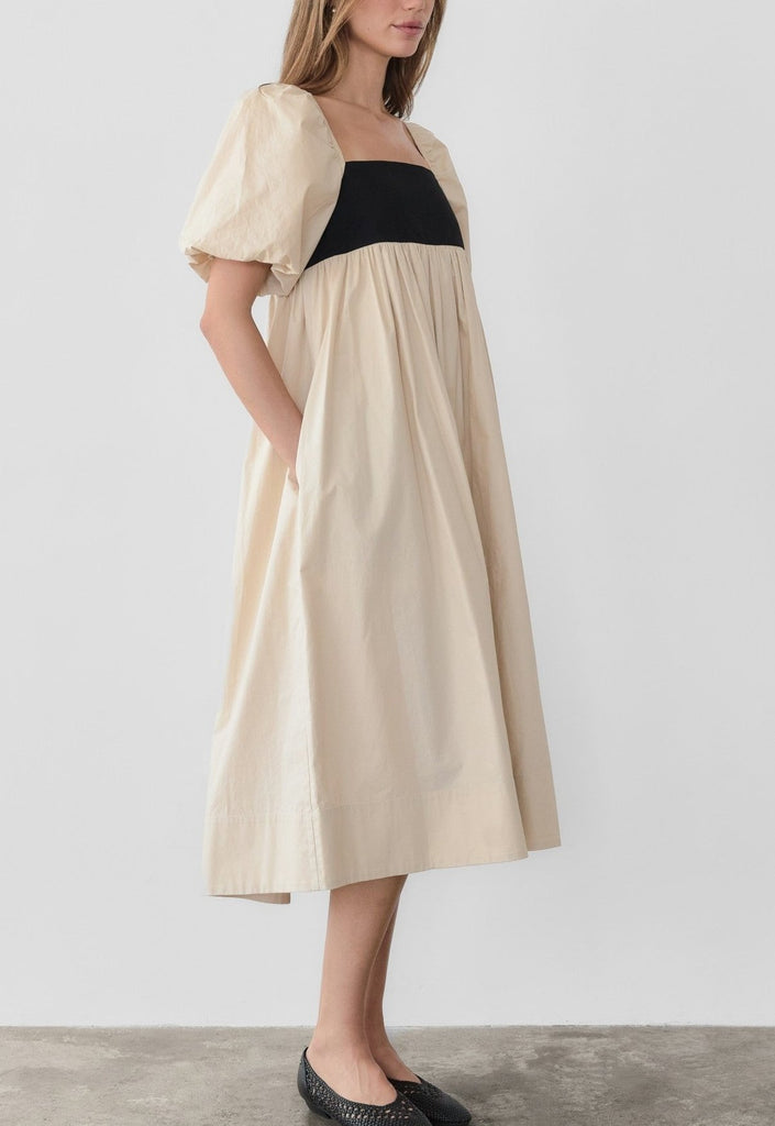 Amias Dress in Beige