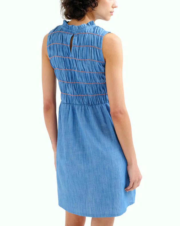 smocked chambray dress Chambray Smocked Dress