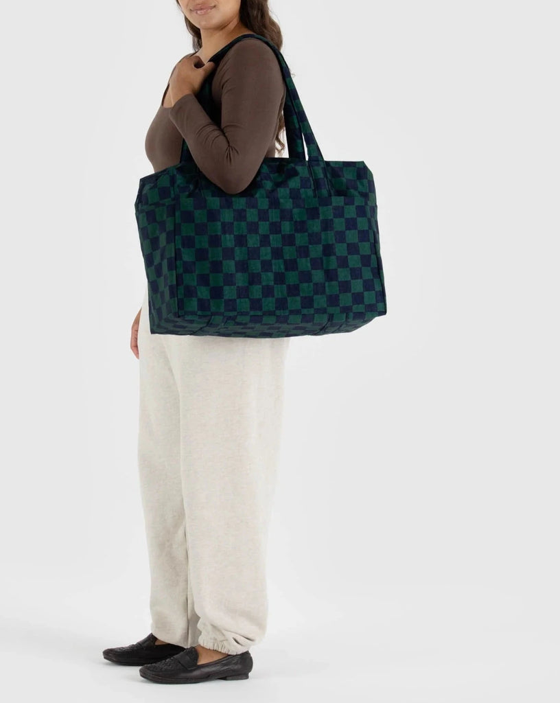 Cloud Carry-On in Navy Green Check