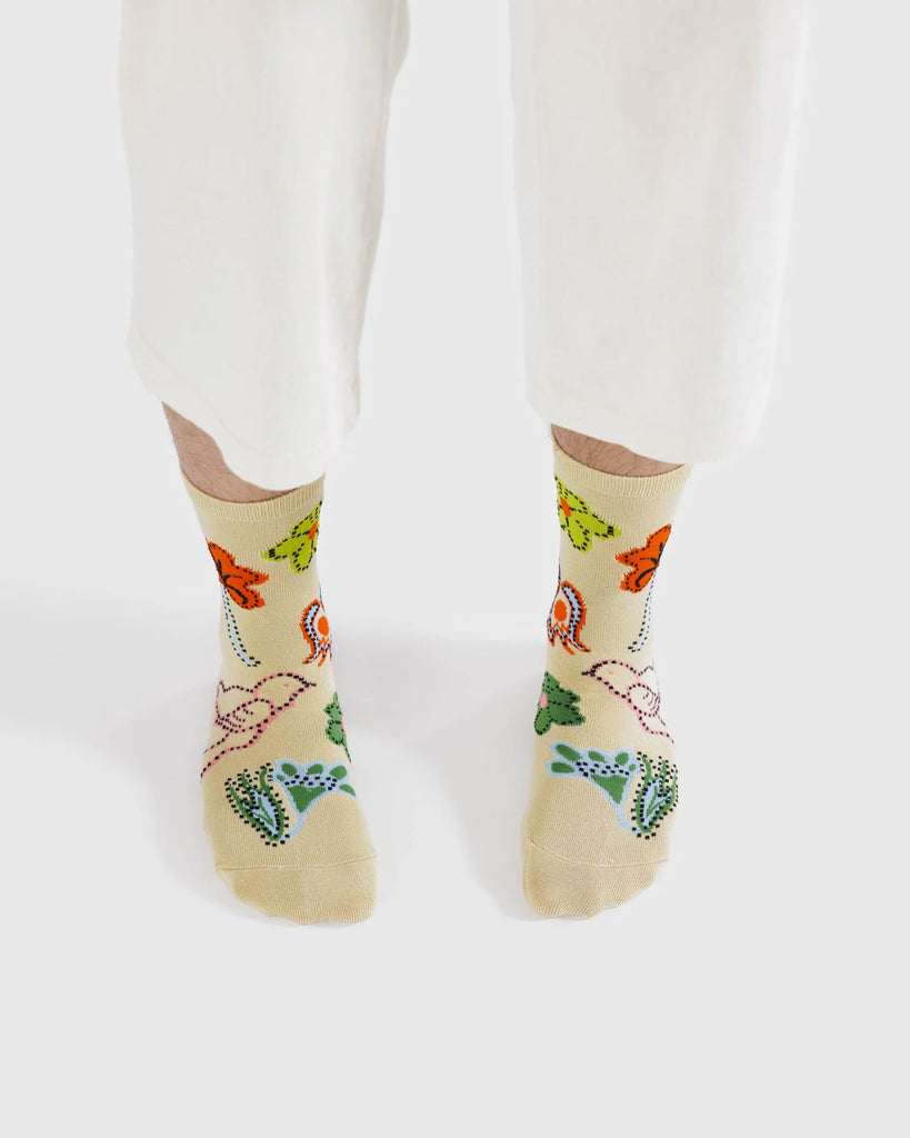 Baggu Crew Sock in Birds