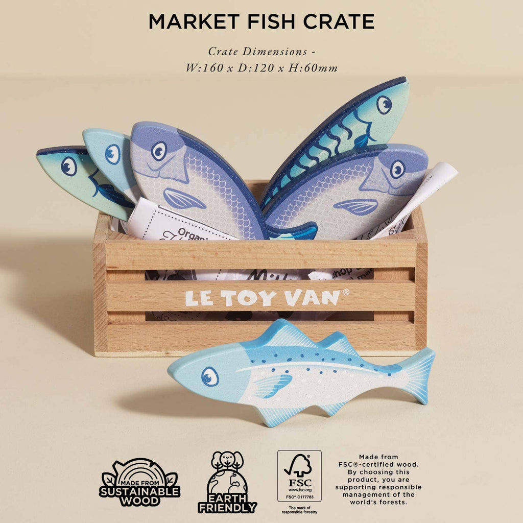 Market Fish Wooden Market Crate