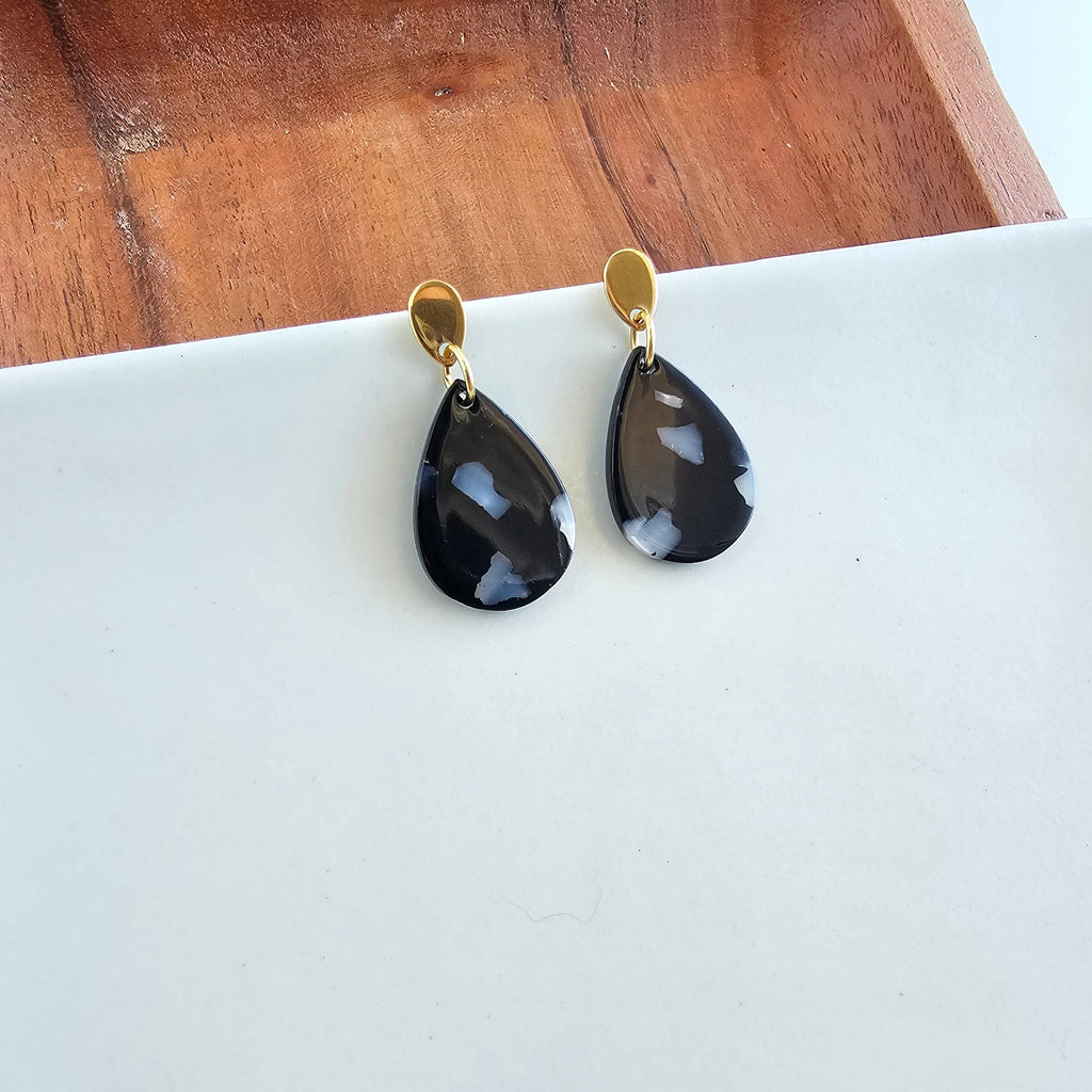 Leah Earrings - Onyx