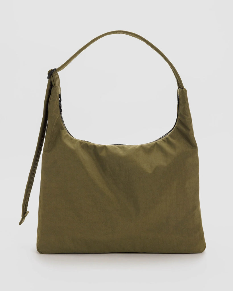 Nylon Shoulder Bag in Seaweed