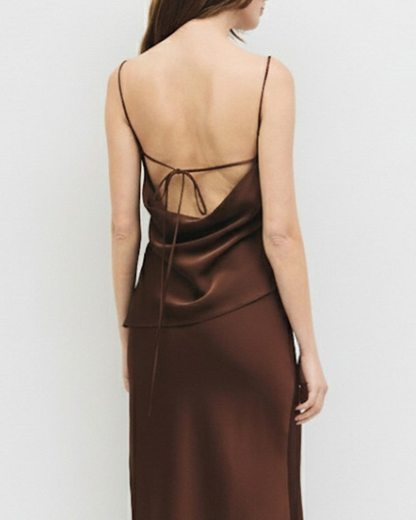 Elena Top in Brown