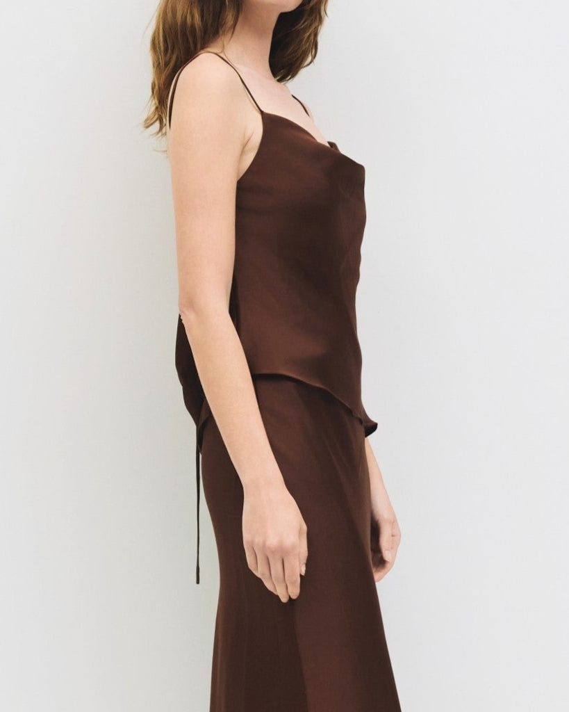 Elena Top in Brown