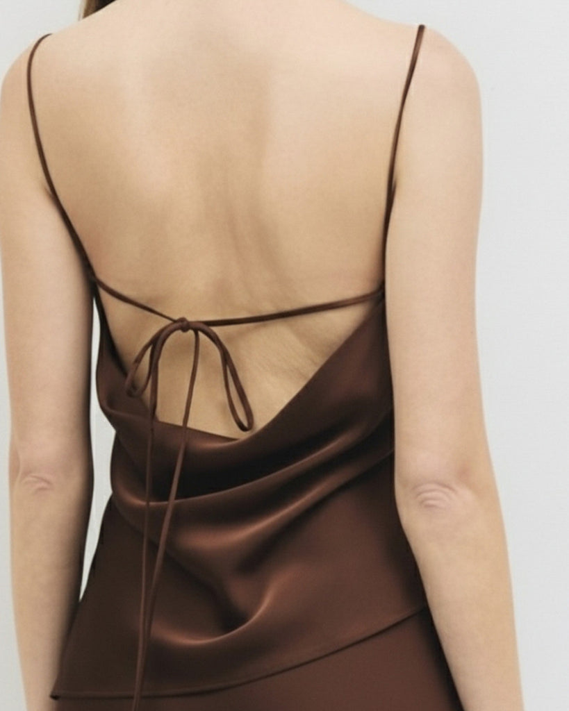 Elena Top in Brown