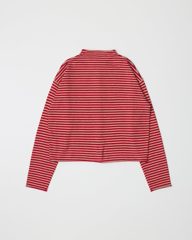 Elisa Cardigan in Red/Beige