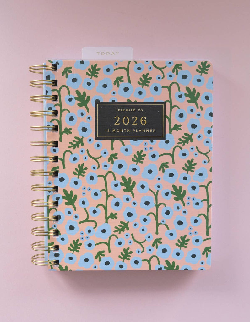 2026 Pocket Size Planner in Coral Floral