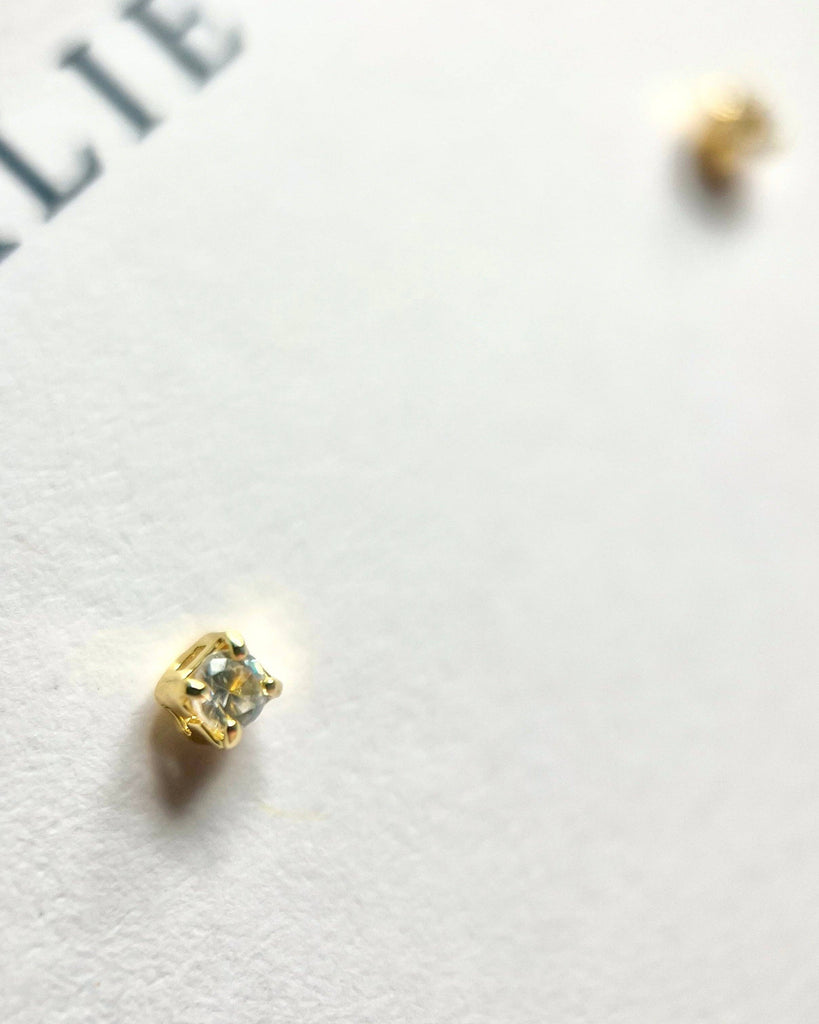 Tiny Cubic Zirconia Stud Earrings