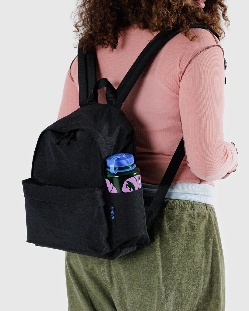 Medium Nylon Backpack in Black