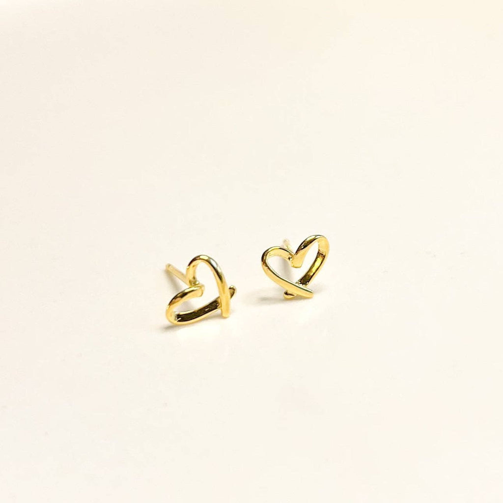 Gold Heart Stud