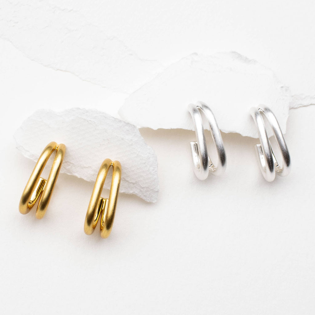 Minimalist Double Hoop Earrings