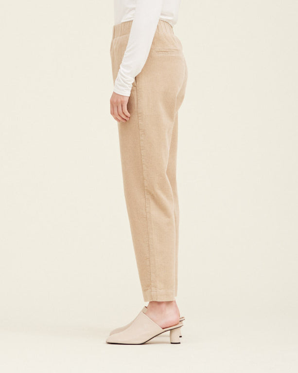 Tapered Corduroy Pants in Parchment