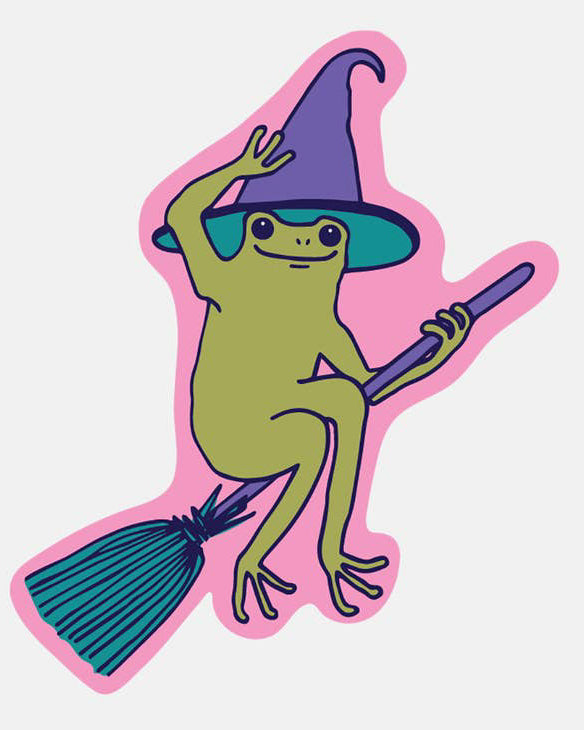 Froggy Witch Sticker