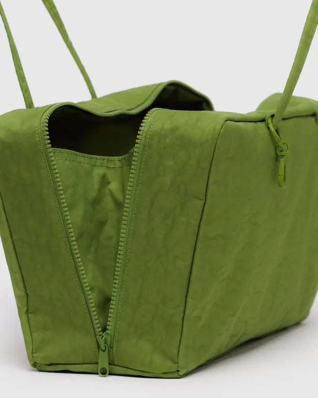Medium Nylon Bowler Bag in Green Juice