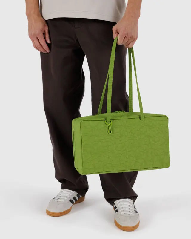Medium Nylon Bowler Bag in Green Juice