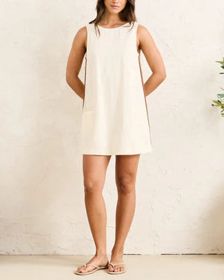 knee length dresses for ladies Hanalei Mini Dress in Cream