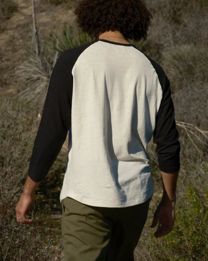 Hemp Baseball Tee in Black