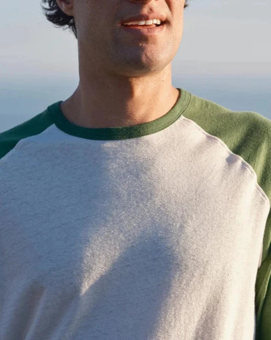 Hemp Baseball Tee in True Green