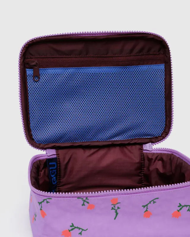 Small Cosmetic Case in Painted Wildflowers