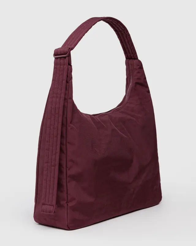 Nylon Shoulder Bag in Mahogany