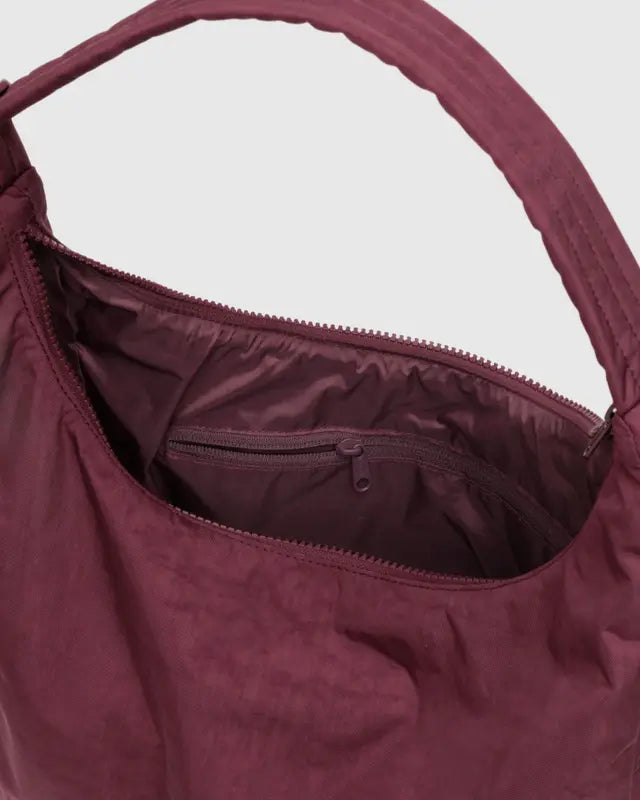Nylon Shoulder Bag in Mahogany