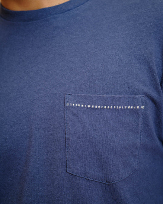 Hemp Pocket Tee in Indigo