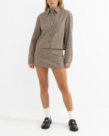 Isolde Mini Skirt in Beige