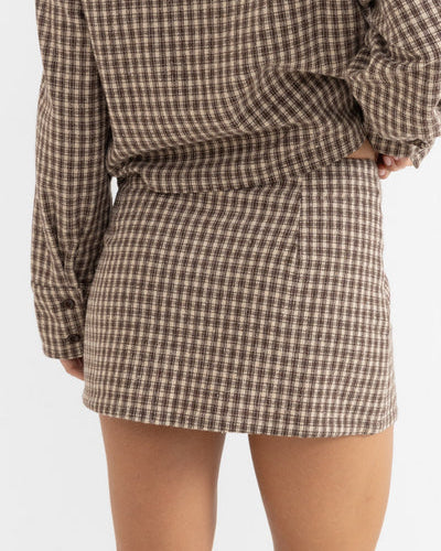 Isolde Mini Skirt in Beige