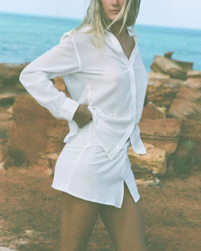 Juna Oversized Shirt in Off White