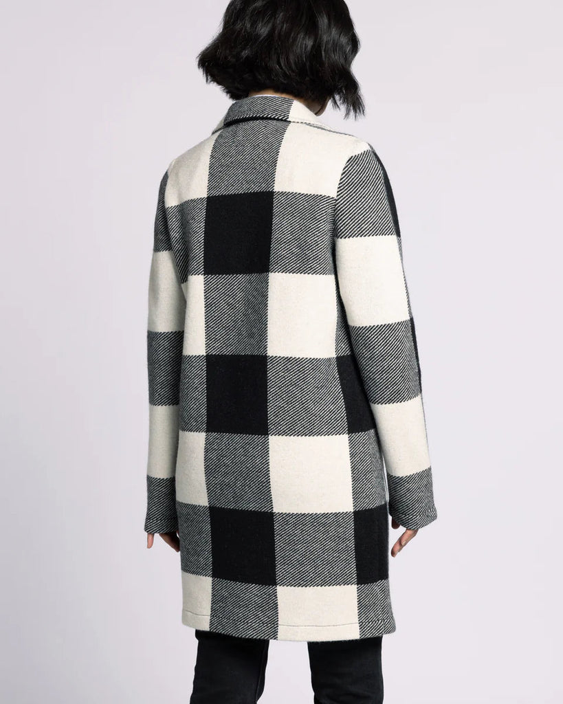 Kenzie Coat in Ivory Black Plaid