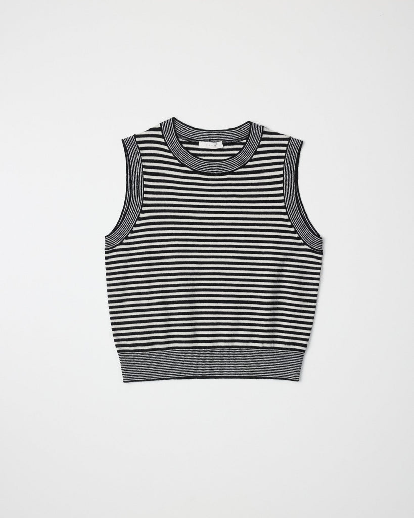 Leon Top in Black/White