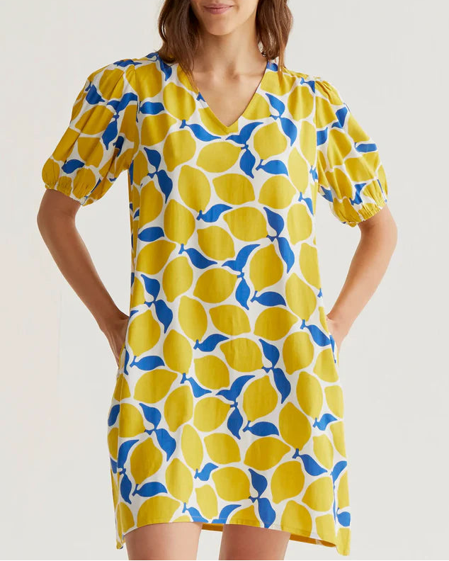 limoncello mini dress Print Short Pregnancy Essential an open midriff For Love & Lemons Color:Rich Gold