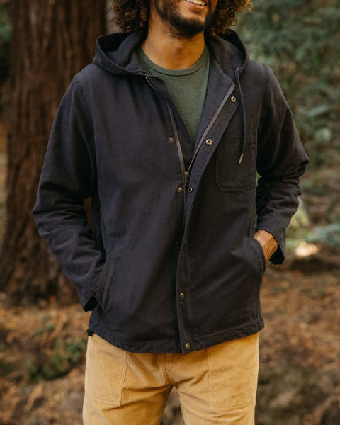 Hooded Deck Jacket in Navy | Penelope's