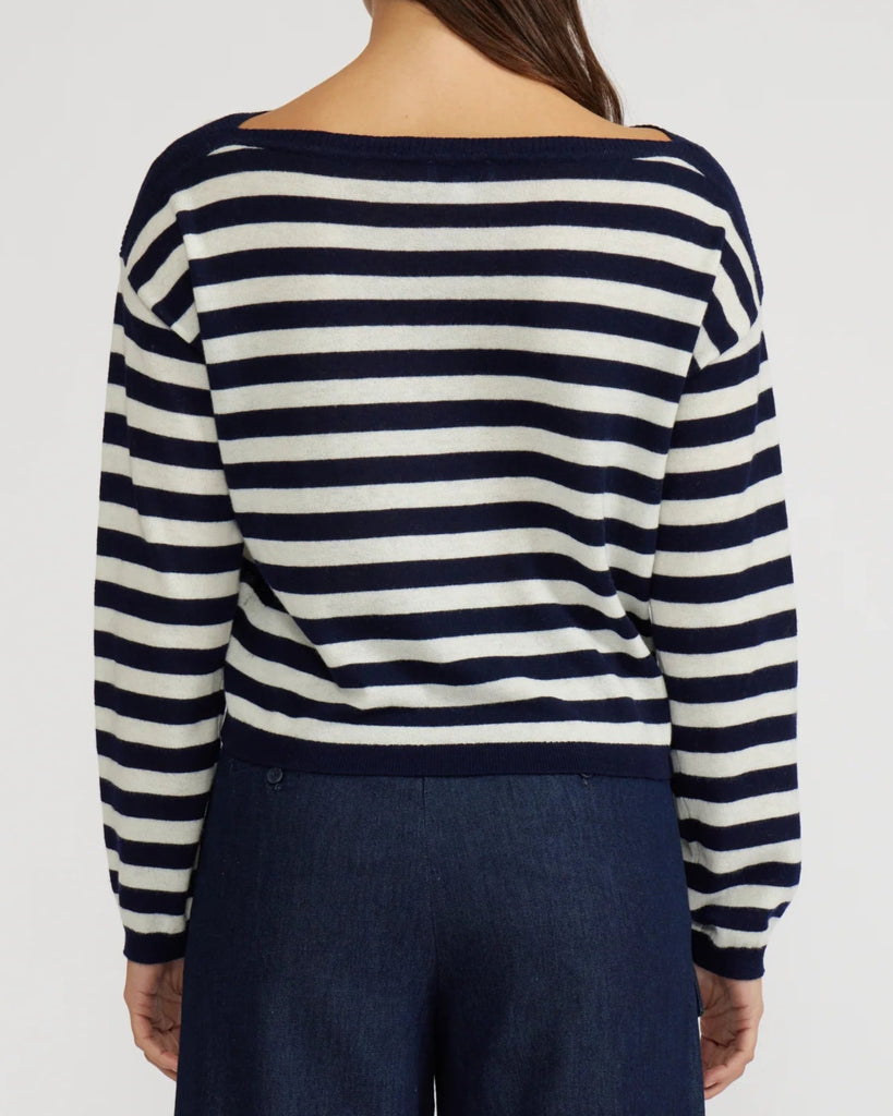 Nathan Knit Top in Navy Stripe