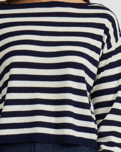 Nathan Knit Top in Navy Stripe