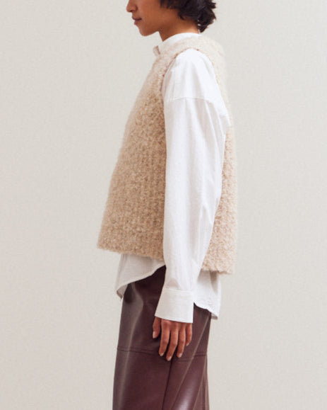 Marcy Vest in Oat