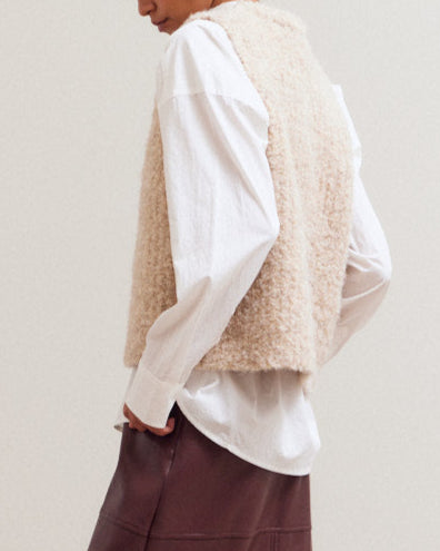 Marcy Vest in Oat
