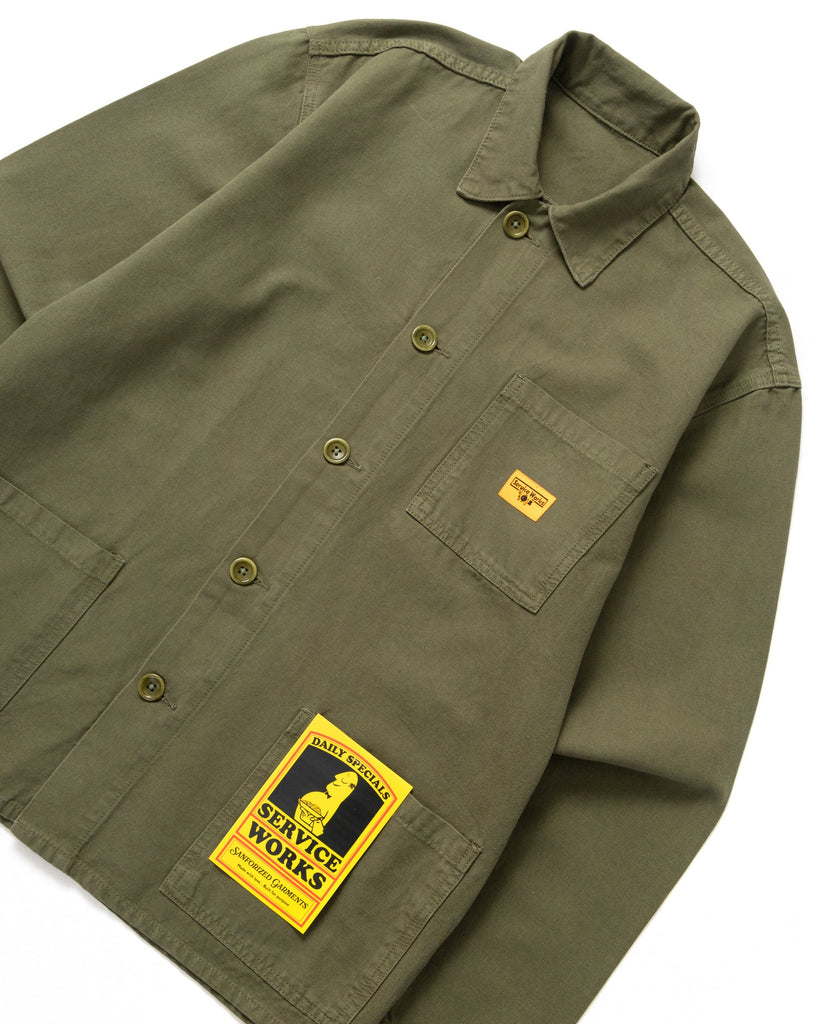 Canvas Chore Shirt in Olive