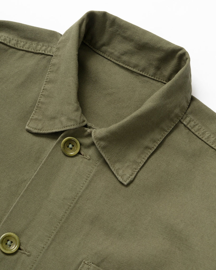 Canvas Chore Shirt in Olive