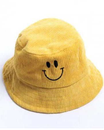 Smiley Bucket Hat in Yellow