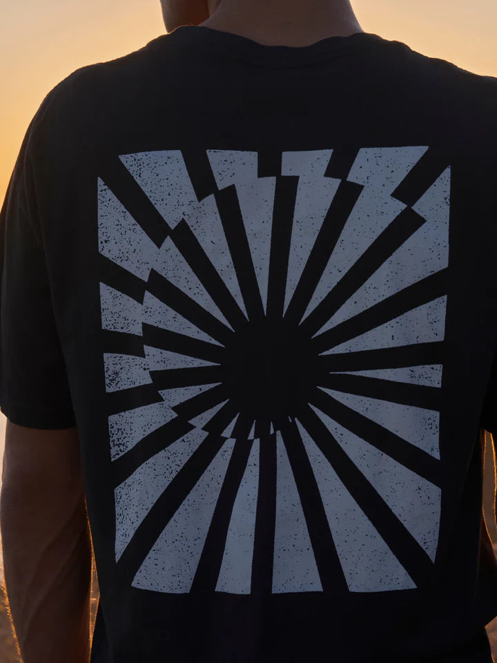 Refraction Tee in Faded Black