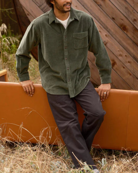 Thurston Shirt in Rover Green Corduroy
