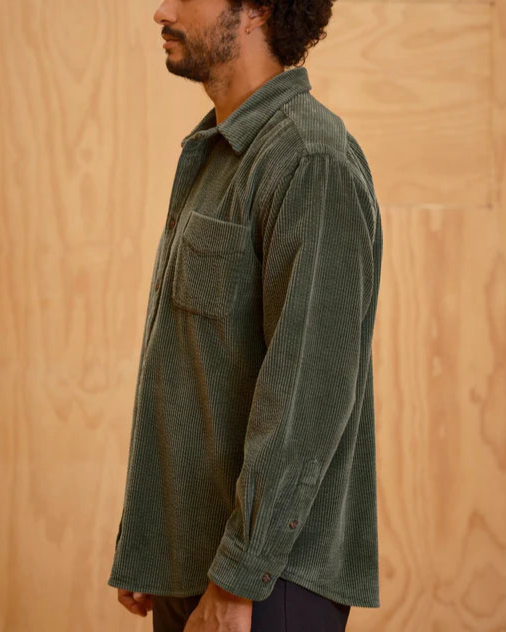 Thurston Shirt in Rover Green Corduroy