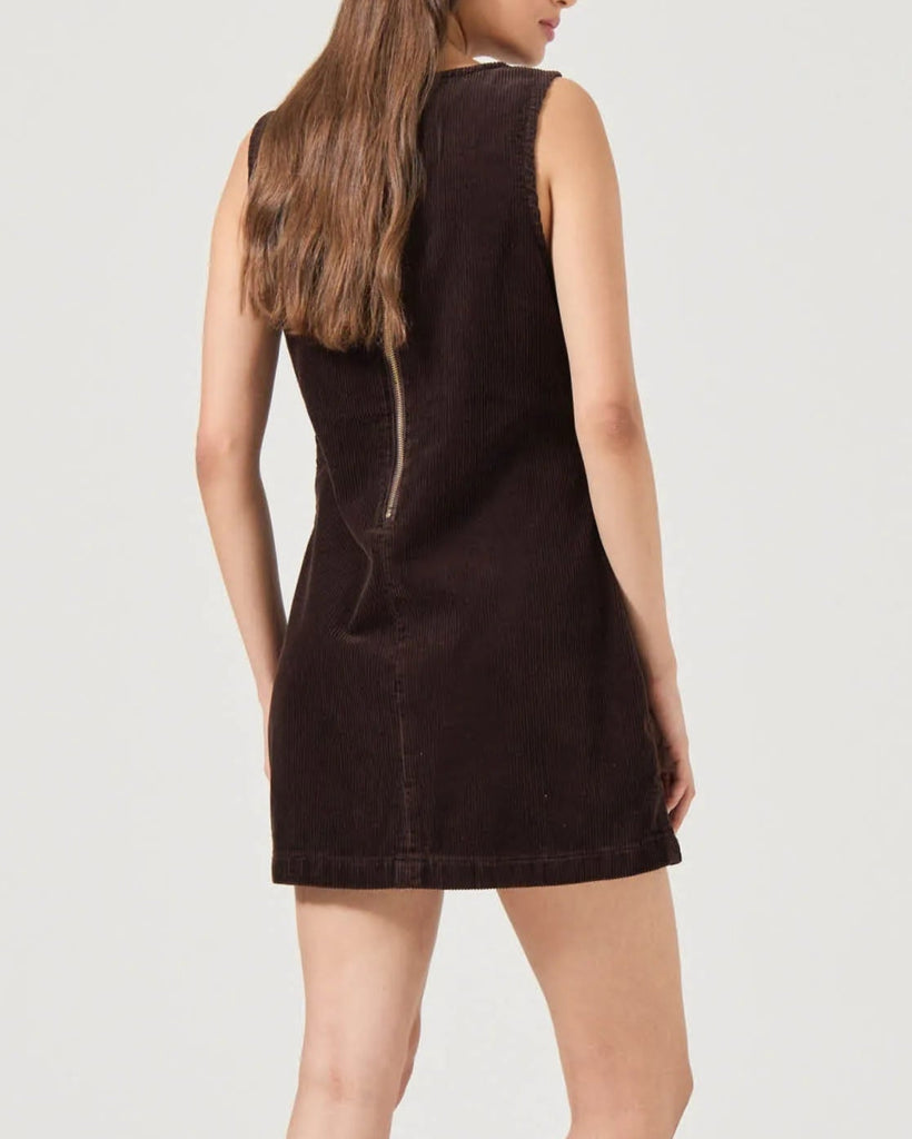 Shift Dress in Chocolate Cord