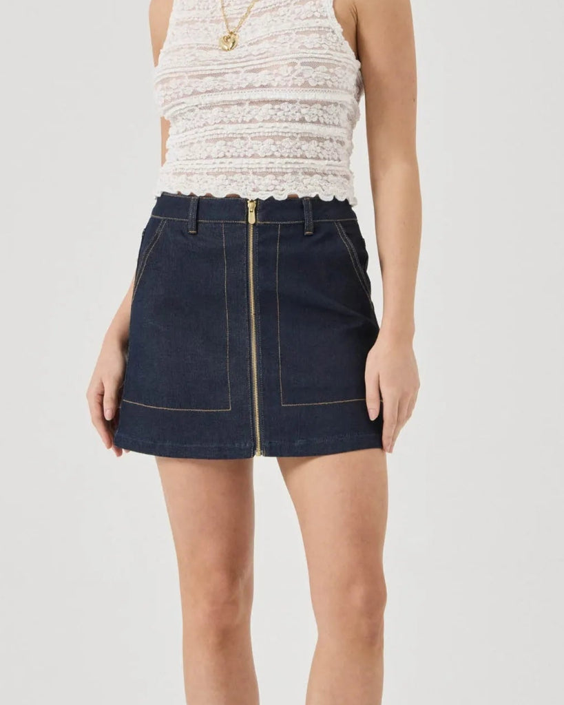 High Line Mini Skirt in Indigo